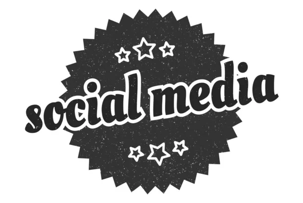 Sosyal Medya Işareti Sosyal Medya Eski Model Etiketi Sosyal Medya — Stok Vektör