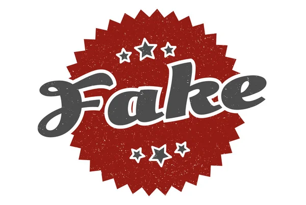 Фальшивий Знак Фальшивий Круглий Вінтажний Ретро Лейбл Фальшивий — стоковий вектор