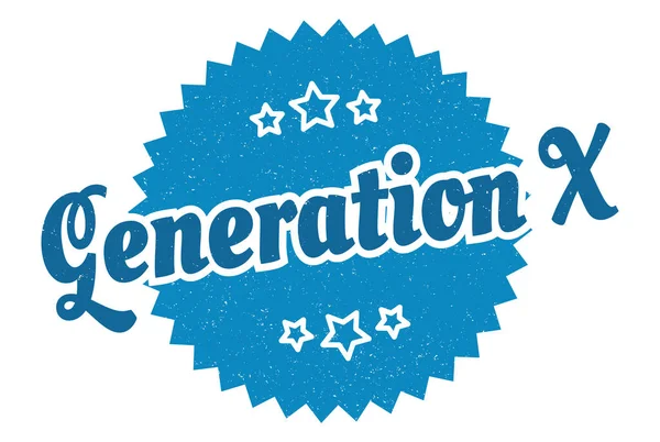 Signo Generación Generación Redondo Etiqueta Retro Vintage Generación — Archivo Imágenes Vectoriales