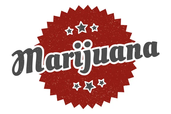 Marijuana Bord Marihuana Rond Vintage Retro Label Marihuana — Stockvector