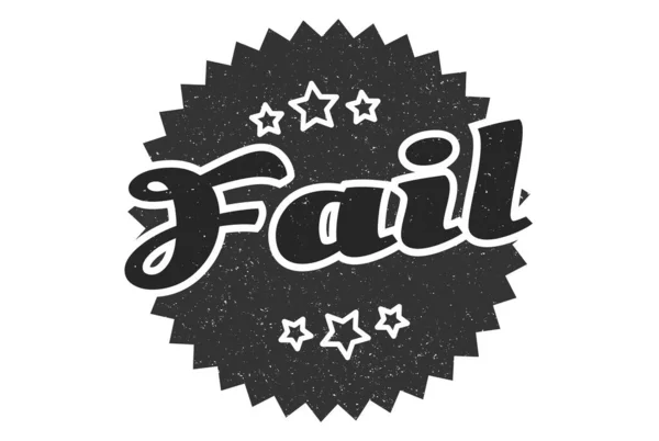 Señal Fallo Fallar Ronda Etiqueta Retro Vintage Fallar — Archivo Imágenes Vectoriales