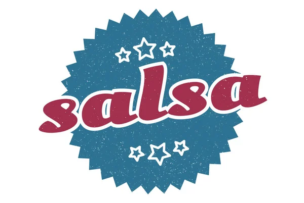 Salsa Zeichen Salsa Rundes Retro Vintagelabel Salsa — Stockvektor