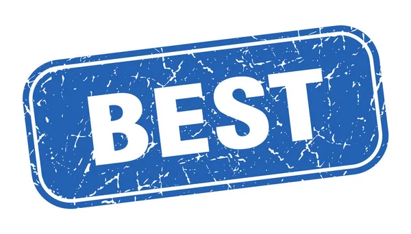 Bester Stempel Beste Quadratische Grungy Blaue Zeichen — Stockvektor
