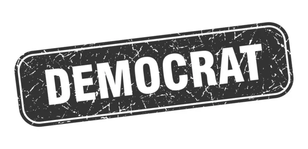 Штамп Демократа Демократический Квадратный Грандиозный Чёрный Знак — стоковый вектор