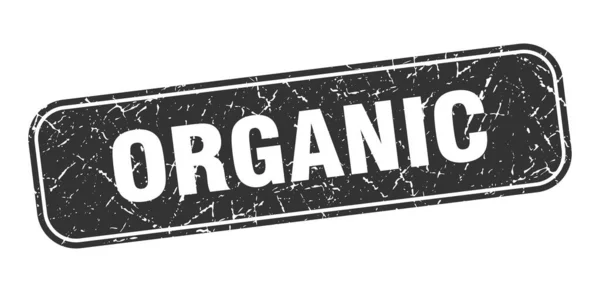 Pieczęć Organiczna Organiczny Kwadrat Grungy Czarny Znak — Wektor stockowy