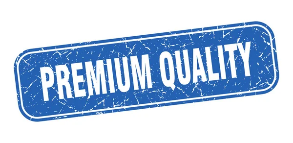 Sello Calidad Premium Signo Azul Grueso Cuadrado Calidad Premium — Archivo Imágenes Vectoriales