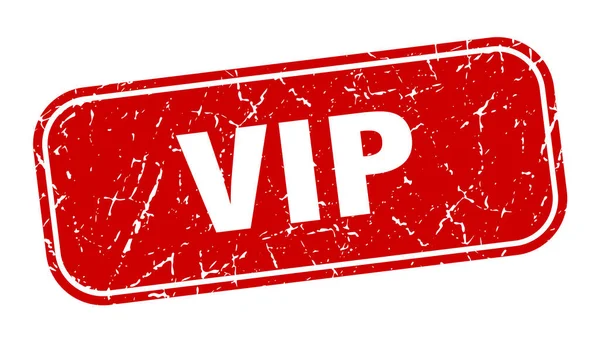 Vip Stempel Vip Vierkante Grungy Rood Teken — Stockvector