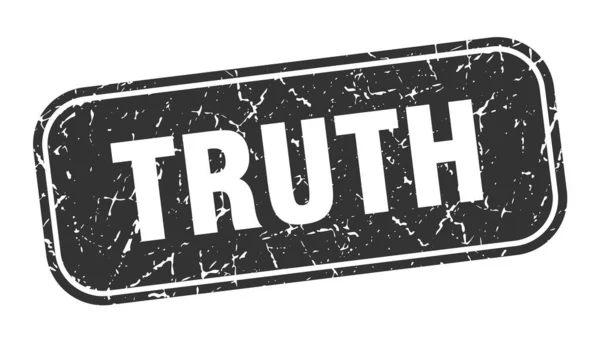 Truth Stamp Truth Square Grungy Black Sign — Stock Vector