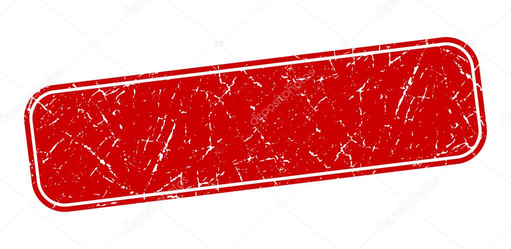 blank stamp. blank square grungy red sign.