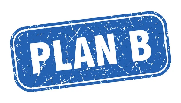 Plan Timbre Plan Carré Grungy Signe Bleu — Image vectorielle