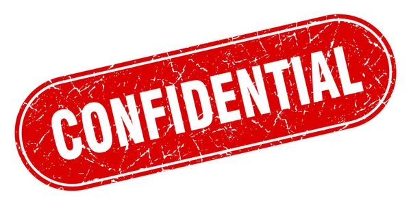 Confidential Sign Confidential Grunge Red Stamp Label — Stock Vector