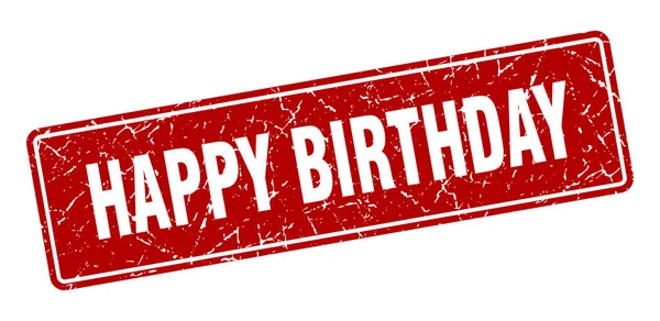 Doğum Günün Kutlu Olsun Mutlu Yıllar Kırmızı Etiket Mzala — Stok Vektör