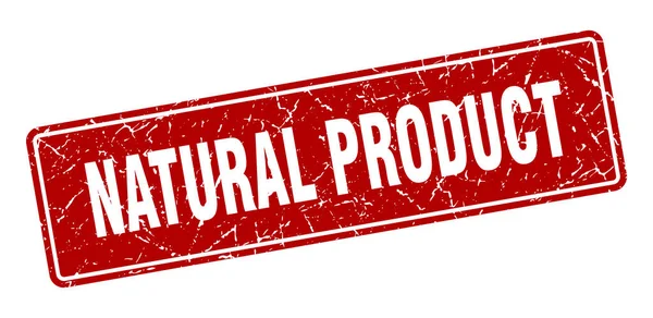 Naturproduktstempel Naturprodukt Jahrgang Rotes Etikett Zeichen — Stockvektor