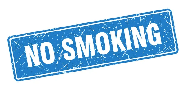 Non Fumare Francobolli Non Fumare Etichetta Blu Vintage Firma — Vettoriale Stock