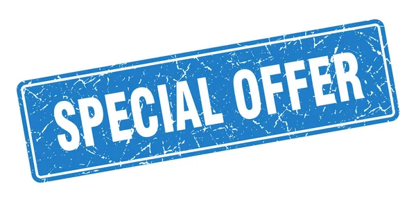 Special Offer Stamp Special Offer Vintage Blue Label Sign — Stock Vector