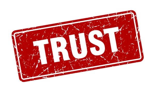 Güven Damgası Klasik Kırmızı Etikete Güven Mzala — Stok Vektör