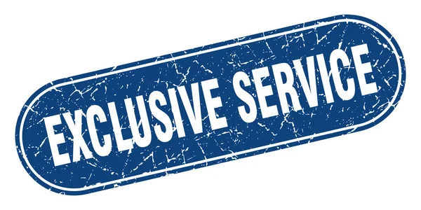 Signe Service Exclusif Service Exclusif Timbre Bleu Grunge Étiquette — Image vectorielle