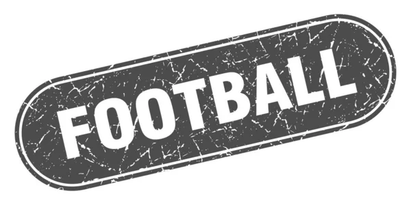 Panneau Football Timbre Noir Grunge Football Étiquette — Image vectorielle