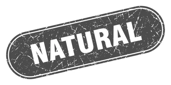 Signo Natural Sello Negro Grunge Natural Etiqueta — Vector de stock