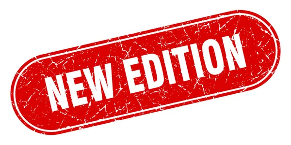 Nuevo Cartel Edición Nuevo Sello Rojo Grunge Edición Etiqueta — Vector de stock