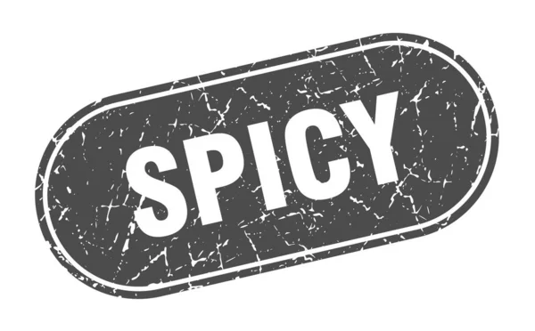 Spicy Sign Spicy Grunge Black Stamp Label — Stock Vector
