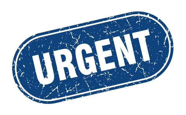 Signe Urgent Timbre Bleu Grunge Urgent Étiquette — Image vectorielle
