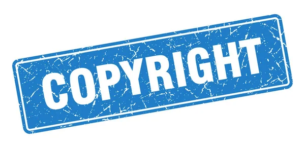 Copyright Stamp Copyright Vintage Blue Label Sign — Stock Vector