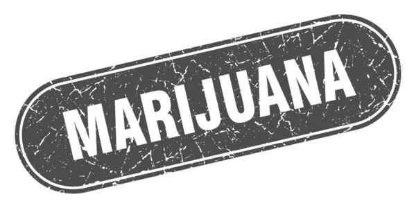 Sinal Marijuana Maconha Grunge Carimbo Preto Rotulagem — Vetor de Stock