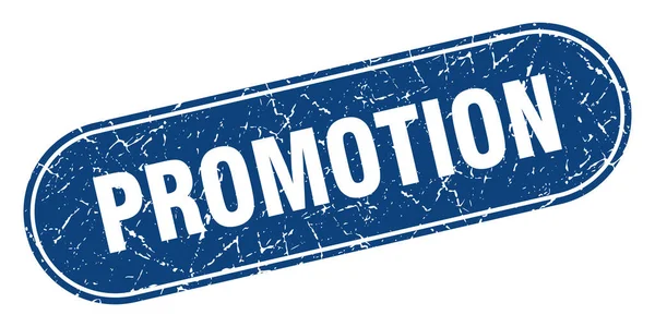 Signe Promotion Promotion Timbre Bleu Grunge Étiquette — Image vectorielle