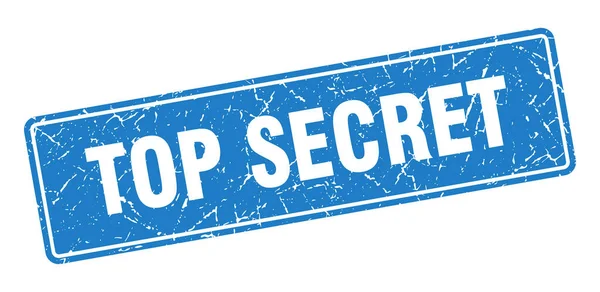 Selo Ultra Secreto Etiqueta Azul Vintage Ultra Secreta Assinatura —  Vetores de Stock