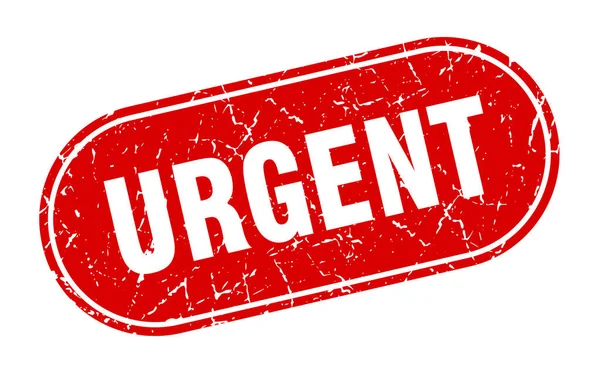 Segno Urgente Urgente Grunge Timbro Rosso Marchio — Vettoriale Stock
