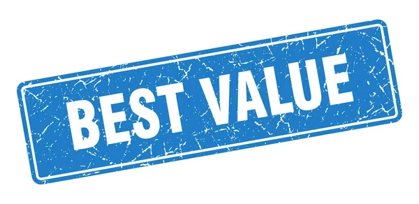 Selo Melhor Valor Melhor Valor Etiqueta Azul Vintage Assinatura —  Vetores de Stock