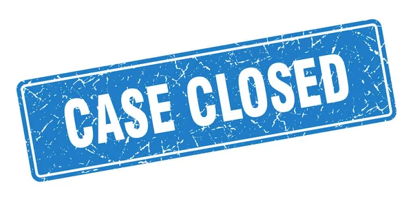 Case Closed Stamp Case Closed Vintage Blue Label Sign — Stock Vector