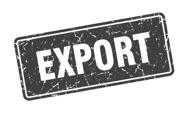 Vývozní Razítko Exportovat Vinobraní Šedý Štítek Podpis — Stockový vektor