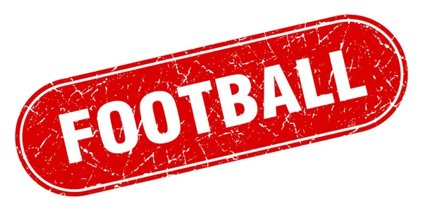 Panneau Football Timbre Rouge Grunge Football Étiquette — Image vectorielle