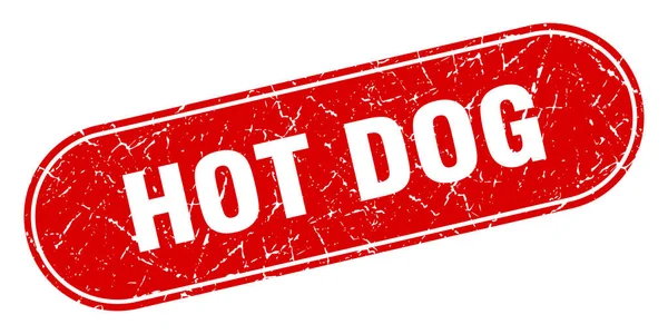 Señal Perro Caliente Sello Rojo Grunge Hot Dog Etiqueta — Archivo Imágenes Vectoriales