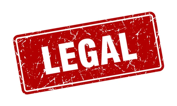 Sello Legal Etiqueta Roja Vintage Legal Señal — Archivo Imágenes Vectoriales