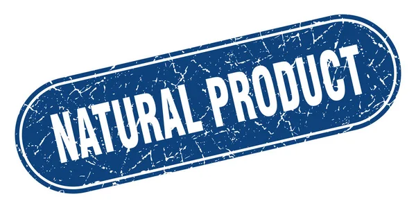 Natural Product Sign Natural Product Grunge Blue Stamp Label — Stock Vector