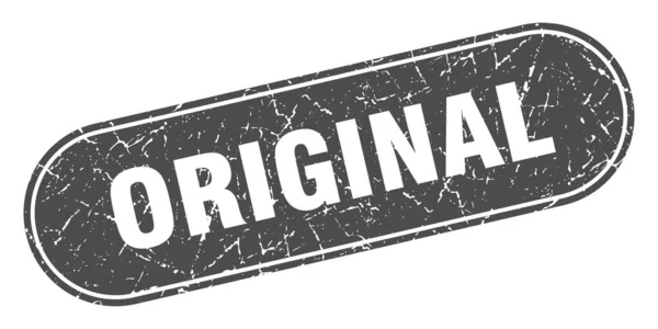 Оригінальний Знак Оригінальна Гранжева Чорна Марка Етикетка — стоковий вектор