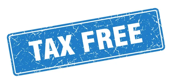 Φορολογική Σφραγίδα Tax Free Vintage Μπλε Ετικέτα Υπογραφή — Διανυσματικό Αρχείο