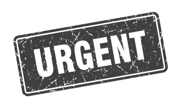 Timbre Urgent Étiquette Grise Vintage Urgente Signe — Image vectorielle