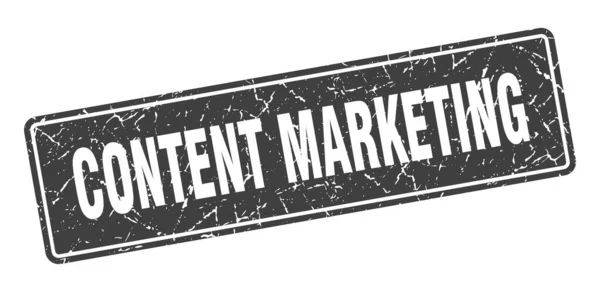 Content Marketing Stempel Content Marketing Vintage Grijs Label Teken — Stockvector