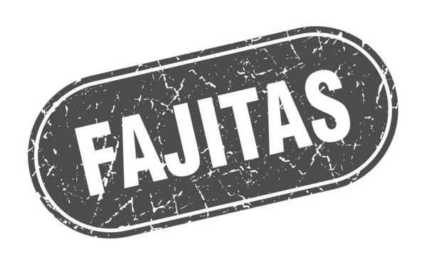 Fajitas Firmar Fajitas Grunge Sello Negro Etiqueta — Archivo Imágenes Vectoriales