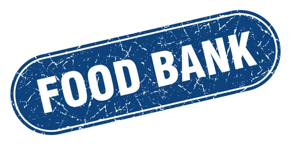 Znak Banku Żywności Bank Żywności Grunge Niebieski Znaczek Oznakowanie — Wektor stockowy