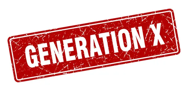 Поколения Штамп Поколение Винтажная Красная Этикетка Sign — стоковый вектор