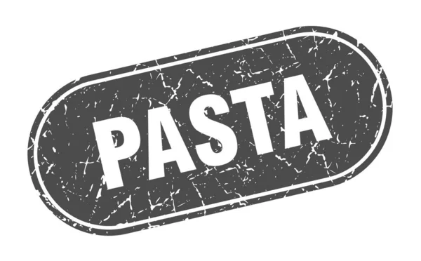 Pastatecken Pasta Grunge Svart Stämpel Märkning — Stock vektor