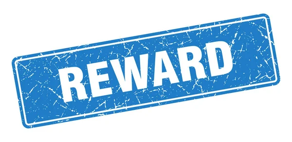 Reward Stamp Reward Vintage Blue Label Sign — Stock Vector