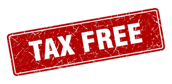 Φορολογική Σφραγίδα Tax Free Vintage Κόκκινη Ετικέτα Υπογραφή — Διανυσματικό Αρχείο