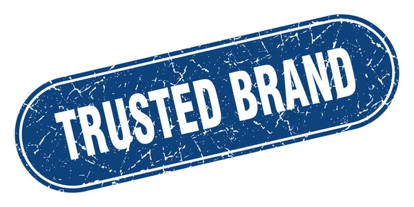 Trusted Brand Sign Trusted Brand Grunge Blue Stamp Label — Stock Vector