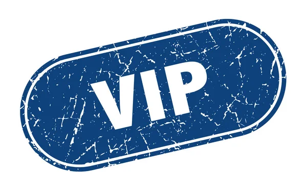 Vip Sign Vip Grunge Blue Stamp Label — Stock Vector